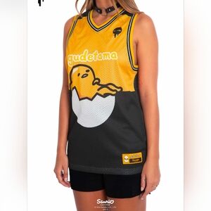 Blackmilk Sanrio Gudetama And Chill Womens Basketball Tank NWT Large L RUNS BIG